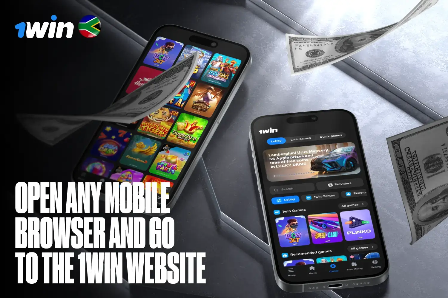 Step 1: Open the official 1win website on your Android mobile browser