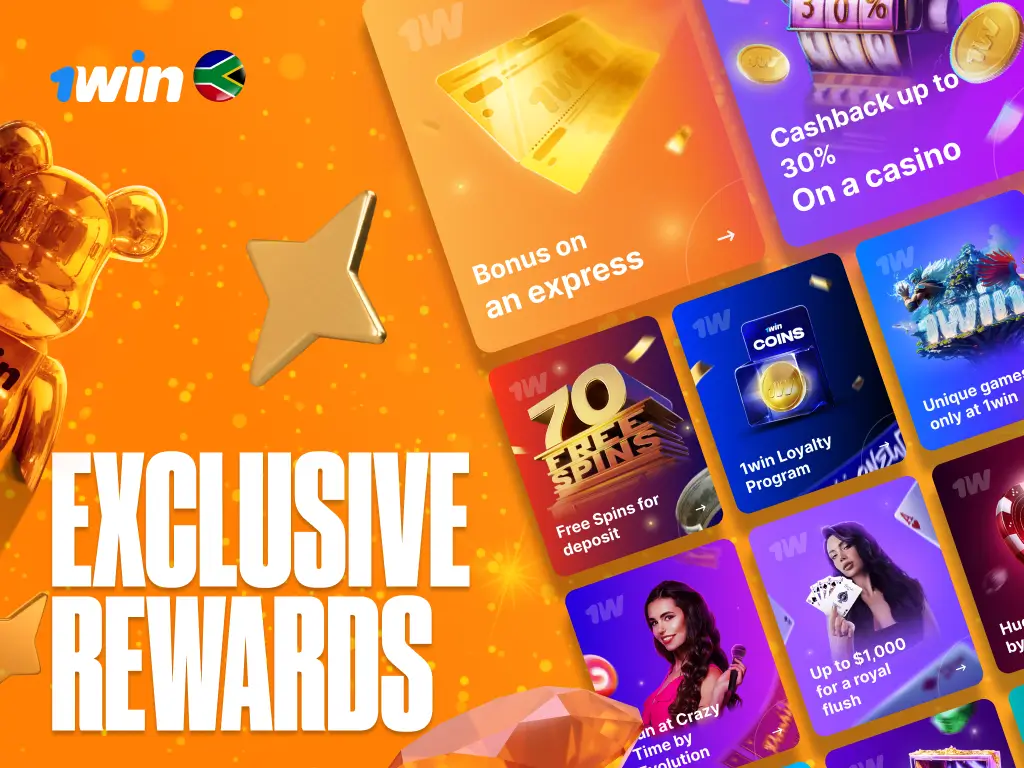 Visual representation of the 1win exclusive rewards and loyalty coins