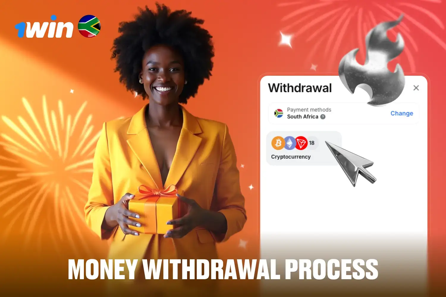 Withdrawal process screen showing options for cashing out winnings