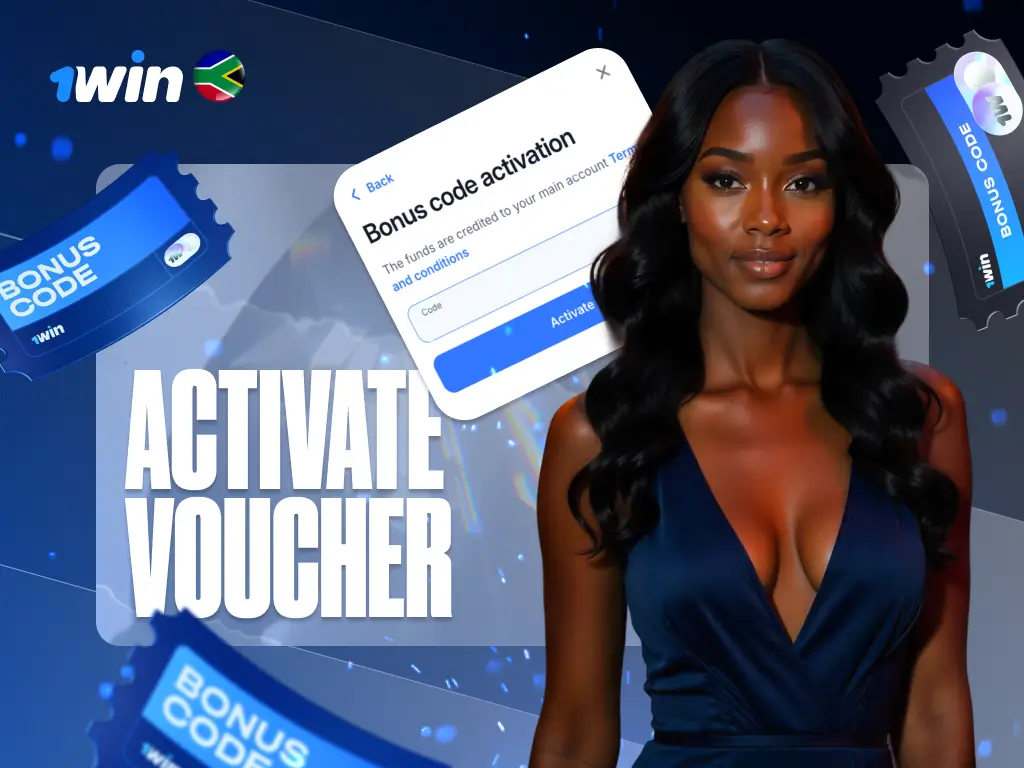 Graphic demonstrating how to enter the 1win promo code